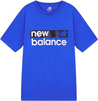 New Balance Classic Core Graphic Short Sleeve T-shirt Asia Sizing Blue White MT03917-CO
