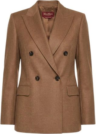 Max Mara Uditore Blazer - Dames - Blazers - Bruin - M - Wol - Jassen