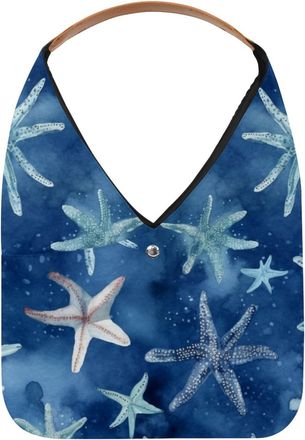Generic Starfish Reusable Lightweight Grocery Bags - Foldable Into Compact Pouch, Washable & Sturdy, Multipurpose for Shopping and Travel