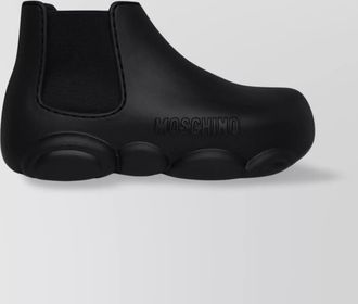 Moschino rubber ankle boots with elasticated side panels