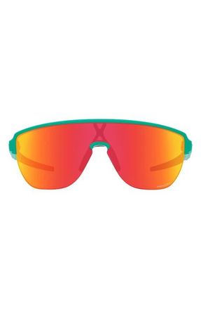Oakley Corridor 142mm Semi Rimless Prizm Polarized Shield Sunglasses in Ruby at Nordstrom