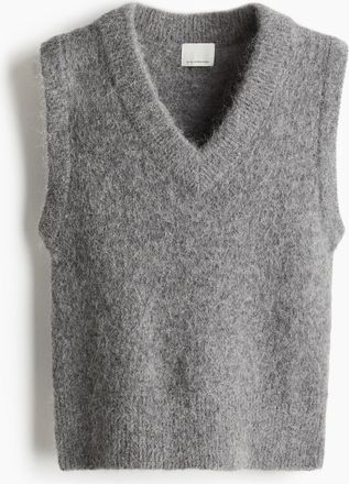 H&M Pullunder aus Alpaka-Mix - Grau