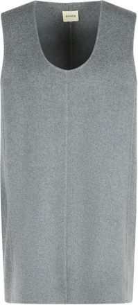 Khaite Nyona Grey Wool Dress
