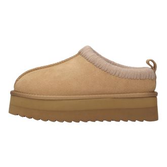Colors Of California Ywpla13 Platform Clog - Dames - Schoenen - Beige - Maat: 39 EU Wol