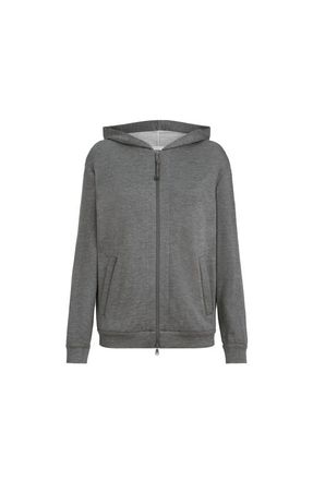 Brunello Cucinelli Sweatshirt with hood in Dark Grey at Nordstrom, Size Xx-Small Eu