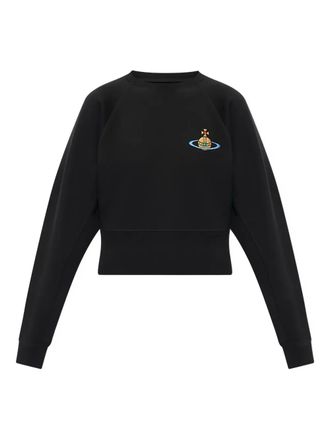 Vivienne Westwood logo-embroidery round-neck sweatshirt - Nero