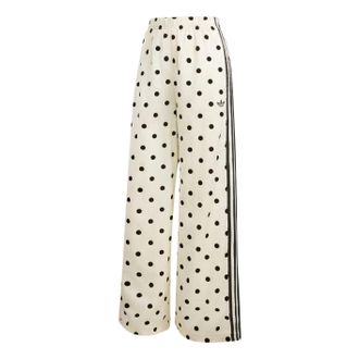 adidas (WMNS) adidas Satin Polka Dots Wide Leg Pant Asia Sizing Off White KV1168