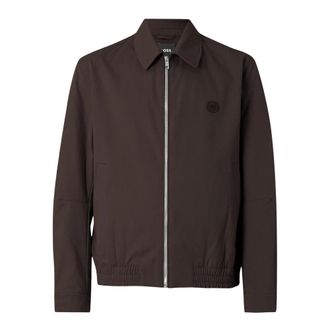 HUGO BOSS Stretch Katoenen Jas - Heren - Zomerjassen - Bruin - 4XL - Katoen - Jassen