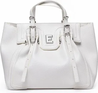 Ermanno Scervino White Polyurethane Structured Tote Bag