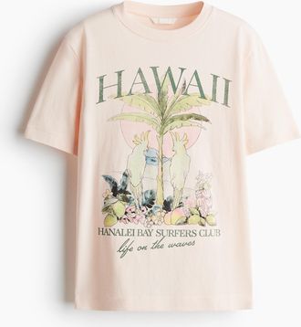 H&M T-Shirt mit Print - Orange