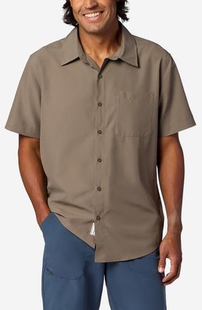 Marmot AirExchange UPF Short Sleeve Button-Up Shirt in Claystone at Nordstrom, Size Xx-Large