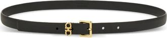 Ferragamo Belts, female, Black, Size: 90 CM Black Buckle Belt with Punched Holes