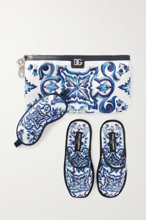 Dolce & Gabbana Printed Travel Set - Blue