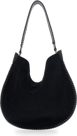 Isabel Marant Womens Shoulder Bag Oskan Black Suede