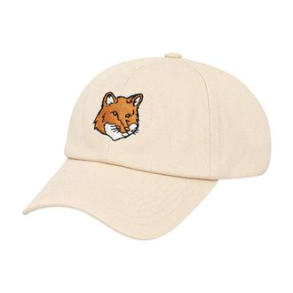 Maison Kitsun&eacute; Cappellino Fox Head - - Accessories - unisex - Beige - ONE SIZE