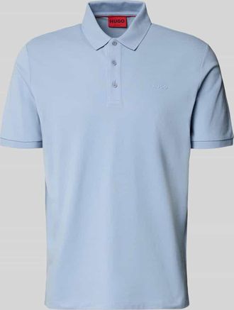 HUGO BOSS Regular Fit Poloshirt aus reiner Baumwolle Modell DONOS222 in Hellblau, Größe XXL