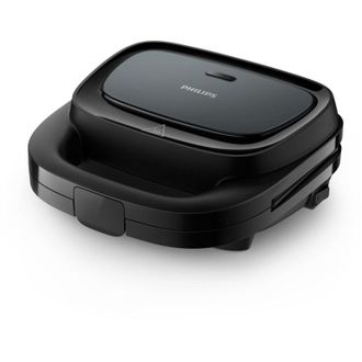 Philips Tostadora Con Placa Para Tostadas Antiadherente, Potencia 750 W, Color Negro - Hd2330/90 3000 Series