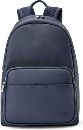 Lacoste logo-appliqué faux-leather backpack - men - Polyurethane - One Size - Blue