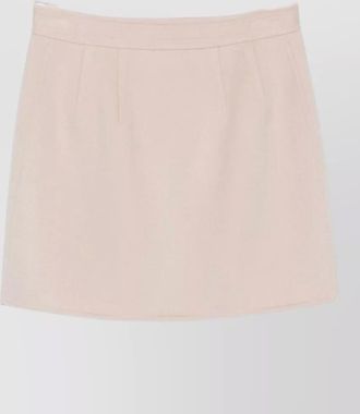 Semicouture wool high-rise skirt