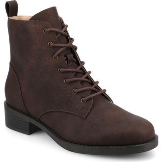 Journee Collection Kodah Ankle Boot- Wide Width Available in Vintage Chocolate at Nordstrom Rack, Size 9.5