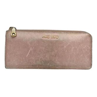 Miu Miu Portafoglio in pelle Pre-owned - - Pre-owned - Donna - Beige - ONE SIZE