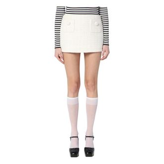 Marc Jacobs Short Skirts, female, White, M, White Skirts with Acrylic and Cotton