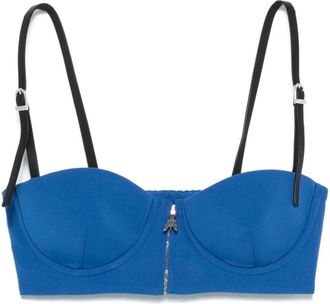 Patrizia Pepe crepe croset top - Blue