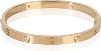 Tiffany & Co. Pre-Owned Tiffany & Co. Yellow Gold Diamond Medium Model Love Bracelet