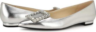 Nine West Jesikes Womens Flat Shoes Silver : 8.5 M, Leather