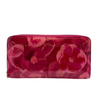 Louis Vuitton Pink Red Color Vernis Leather Long Wallet (Bi-Fold) (Pre-Owned)