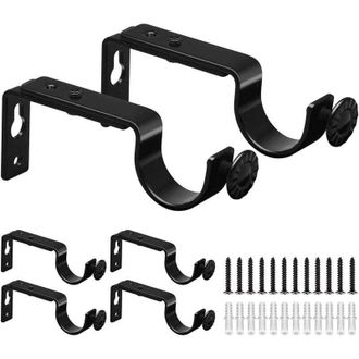 OEM 4 Soportes Ajustables Para Barra De Cortina, Soportes Met&aacute;licos Para Barra De Cortina - Crezuo