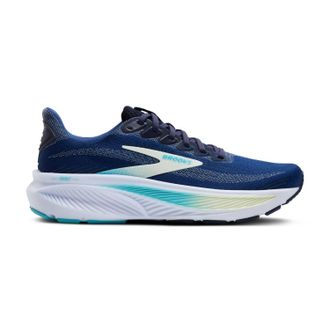 Brooks Womens Ghost 17 Shoes In Navy/green/turquoise