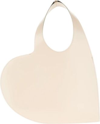 Coperni Heart Schoudertas - Dames - Handtassen - Beige - ONE Size - Leer - Tassen