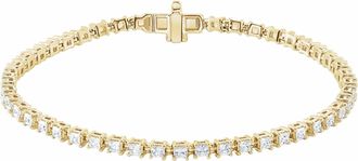 Diamond2Deal 14k Yellow Gold 2 1/2 CTW Lab-Grown Diamond Line Bracelet 7