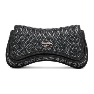 Diesel Shoulder Bags, female, Black, Size: ONE SIZE Play Mini Crossbody Bag