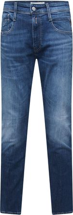 Replay Mens Anbass Slim-Fit Jeans in Blue Cotton - Size 36W/32L