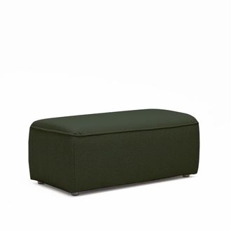 DRAWER Puf para sof&aacute; modular de tela rizada - Caqui verde