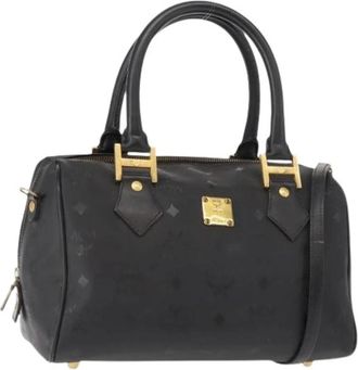 MCM Pre-owned Handbags, female, Black, Size: ONE SIZE Pre-owned Leather Handbag