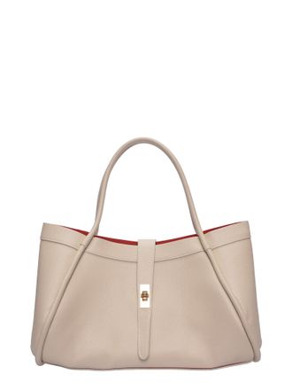 Luisa Vannini Beige Rundleer Tas