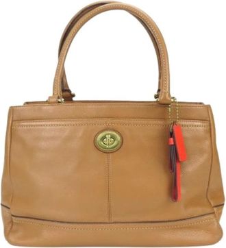 Coach Pre-owned Tote bag - Dames - Vintage Handtas - Bruin - ONE Size - Leer - Vintage