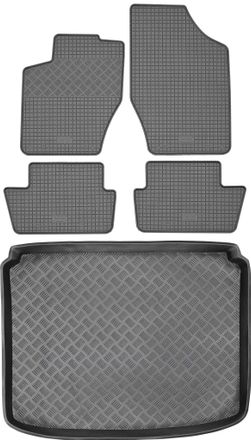 OEM Juego De Alfombrillas De Goma Para Peugeot 308 I Hatchback (2008-2013) + Alfombrilla Para El Maletero