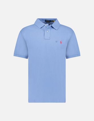 Polo Ralph Lauren Mens Polo Ralph Lauren Custom Slim Fit Mesh Polo Shirt in Campus Blue - Size: 36