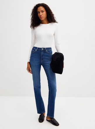 Mavi Womens Kendra medium-indigo jean Fit: Straight leg, mid rise