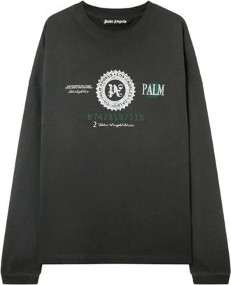 Palm Angels Black Crew Neck T-Shirts