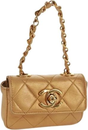 Chanel Pre-owned Mini Bags, female, Yellow, Size: ONE SIZE Pre-owned Vintage Mini Bag