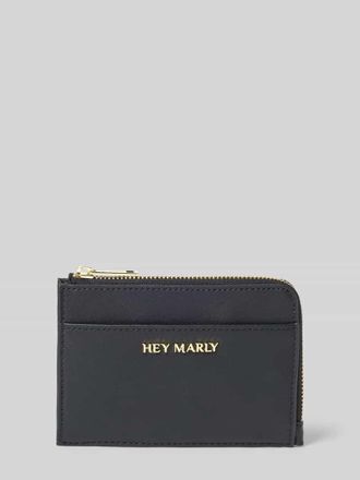 Hey Marly Portemonnaie aus Rindsleder-Mix mit Label-Applikation in Black, Gr&ouml;&szlig;e 1