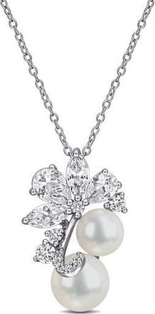 Delmar Pearl & White Sapphire Pendant Necklace at Nordstrom Rack