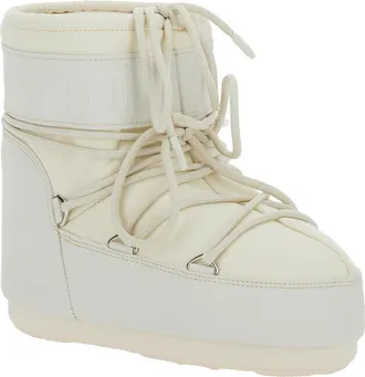 Moon Boot Womens Snow Boots White Tech Fabric