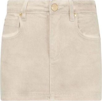 Roberto Cavalli Rokken, Dames, Grijs, S, Denim, Denim Minirok met Strass-versiering