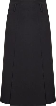 Blanca Vita Gonna midi con spacco - Nero